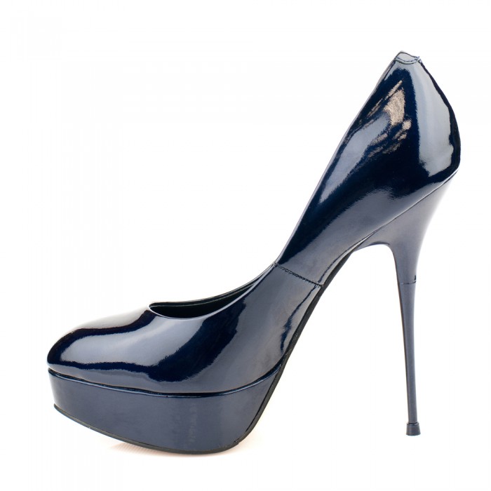 Dark blue high heel