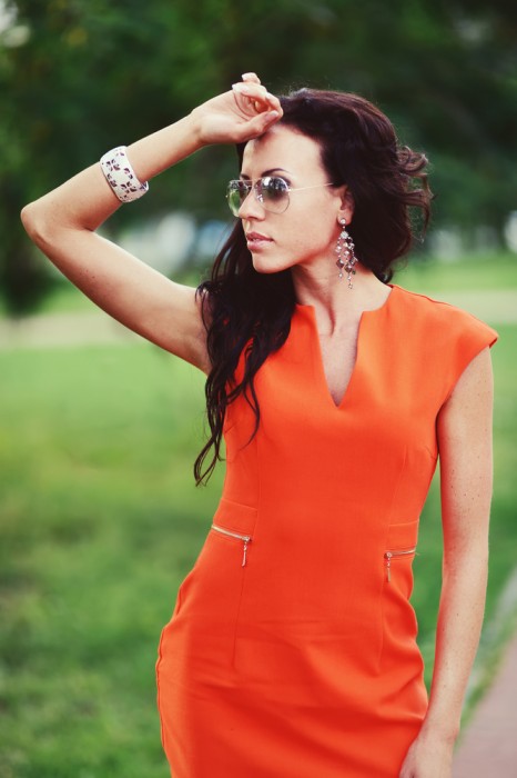 Orange dress