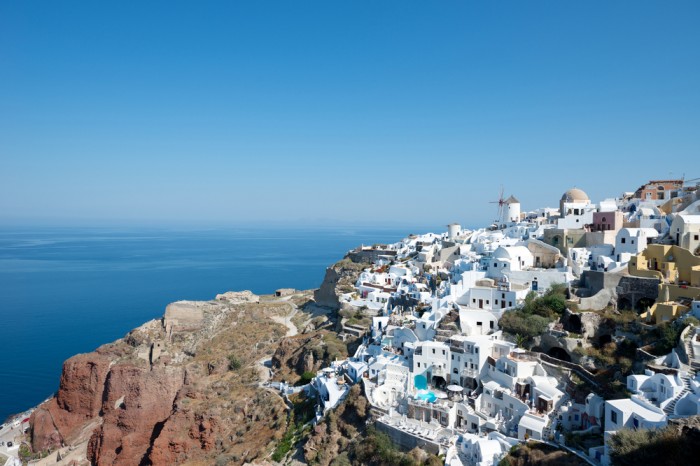 Oia the village of Santorini island in Greece