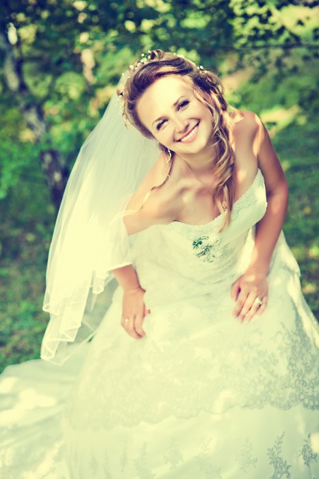 Bride in her wedding day