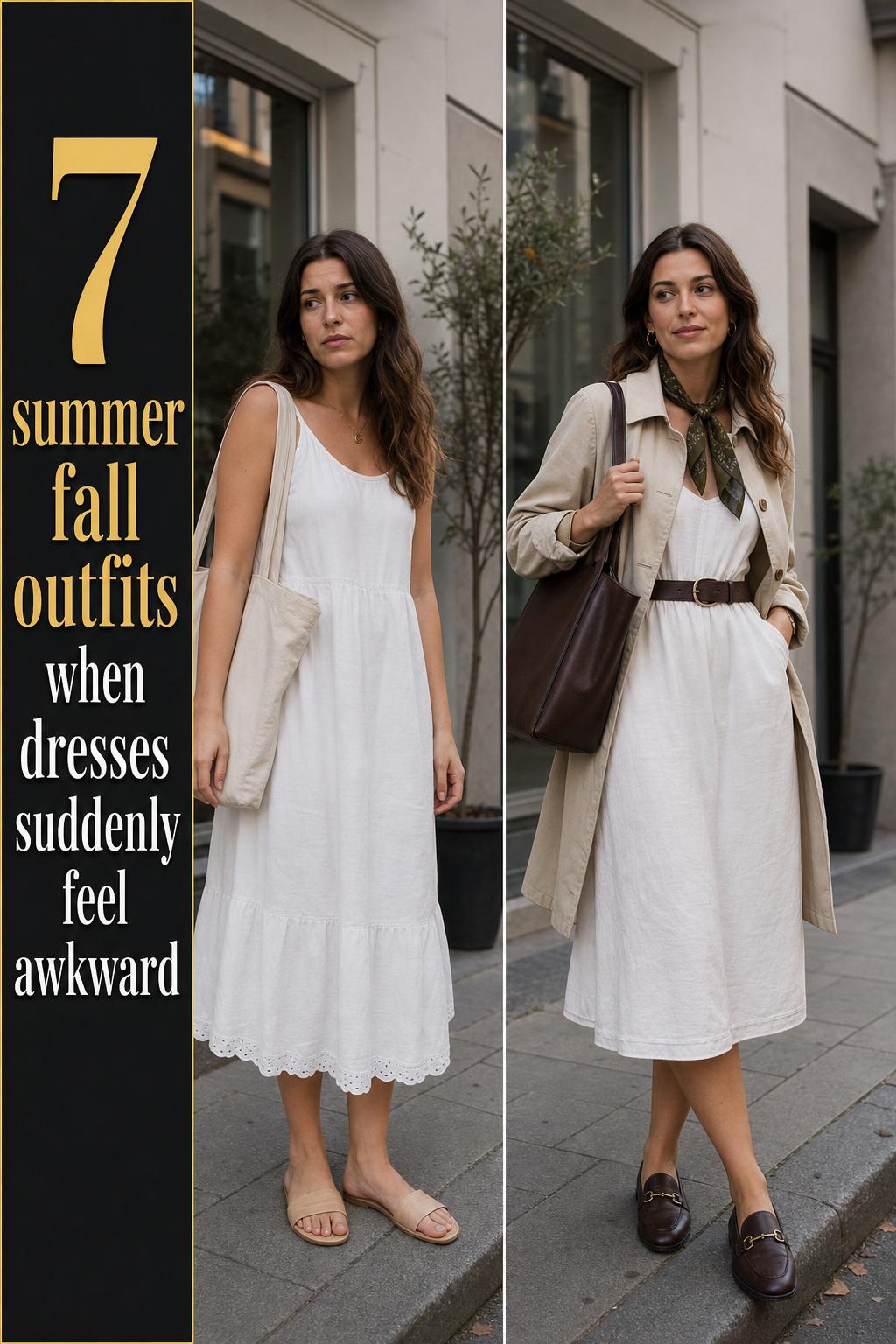 Summer fall outfits on a woman wearing a light knit sweater, denim shorts, and ankle boots in golden-hour city street