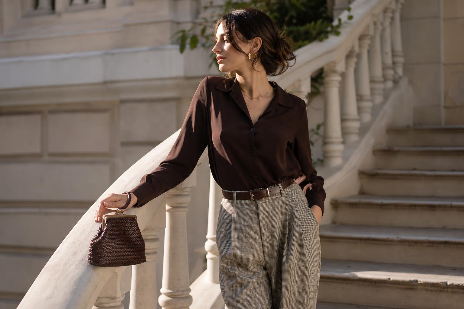 Vintage style outfits featuring a soft 1950s tea dress with cardigan and simple accessories for modern daytime wear