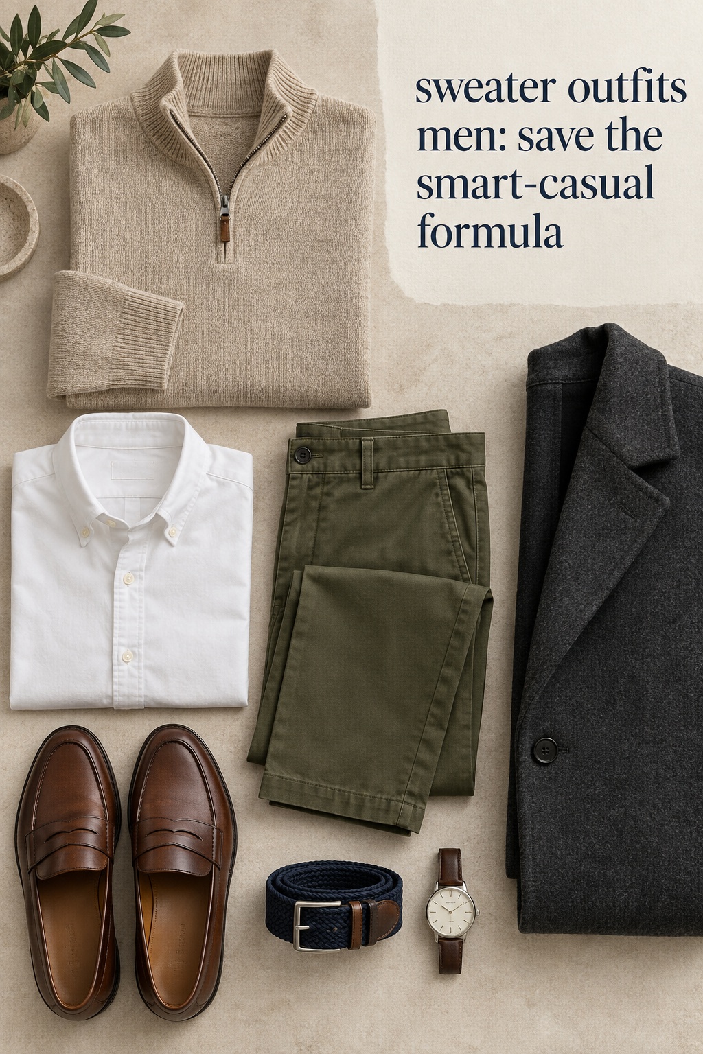 sweater outfits men: save the smart-casual formula