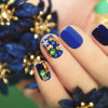 Blue 3D nails